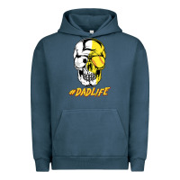 Pigment Midnight Navy Dad life Sugar Skull for Soccer Softball Halloween Costume Urban Hoodie - maiPhamDesign
