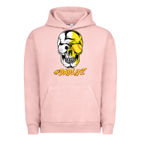Pigment Salmon Dad life Sugar Skull for Soccer Softball Halloween Costume Urban Hoodie - maiPhamDesign