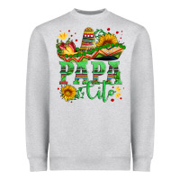 Heather Grey papa cito with sunflowers and sombrero Heavyweight Sweatshirt - Artiststas