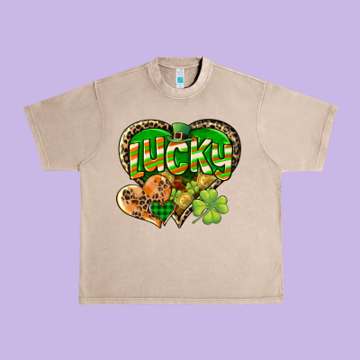 Lucky Heart St. Patrick's Day Urban Heavy Tee Designed By Cowgirlartshop