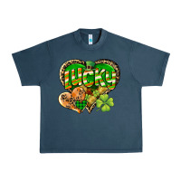Midnight Navy Lucky heart St. Patrick's Day Urban Heavy Tee - CowGirlArtShop