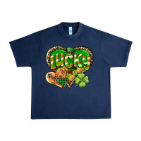 Navy Lucky heart St. Patrick's Day Urban Heavy Tee - CowGirlArtShop