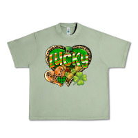 Oil Green Lucky heart St. Patrick's Day Urban Heavy Tee - CowGirlArtShop