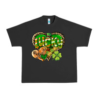 Pigment Black Lucky heart St. Patrick's Day Urban Heavy Tee - CowGirlArtShop