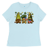 Baby Blue Army Gnomes 4th of july Ladies Tee - HowdyJamesFarm