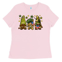 Bubblegum Pink Army Gnomes 4th of july Ladies Tee - HowdyJamesFarm