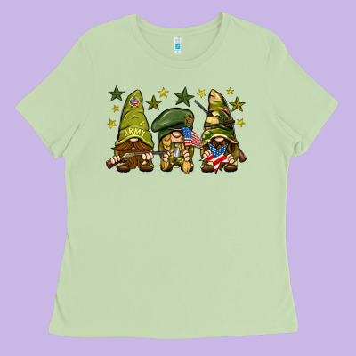 Army Gnomes 4th Of July Ladies Tee Designed By Howdyjamesfarm