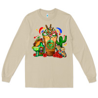 Mushroom Mexican Cold Drink With Cactus Sombrero And Tequil Long Sleeve Tee - FaDigitalArtStudio