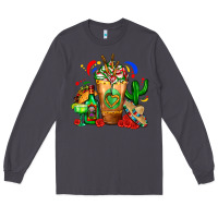 Smoke Mexican Cold Drink With Cactus Sombrero And Tequil Long Sleeve Tee - FaDigitalArtStudio