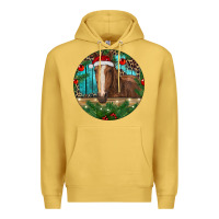 Antique Gold Brown Horse Christmas Premium Hoodie - RanaPortraitStore