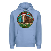 Colony Blue Brown Horse Christmas Premium Hoodie - RanaPortraitStore