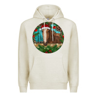 Oatmeal Heather Brown Horse Christmas Premium Hoodie - RanaPortraitStore