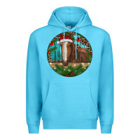 Ocean Blue Brown Horse Christmas Premium Hoodie - RanaPortraitStore