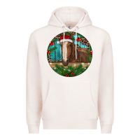 Pale Pink Brown Horse Christmas Premium Hoodie - RanaPortraitStore