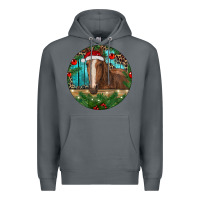 Rock Brown Horse Christmas Premium Hoodie - RanaPortraitStore