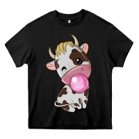 Black cute cow Heavy Core Tee - texasbilliewilder