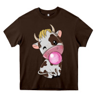 Chocolate Brown cute cow Heavy Core Tee - texasbilliewilder