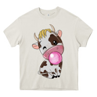 Cream cute cow Heavy Core Tee - texasbilliewilder