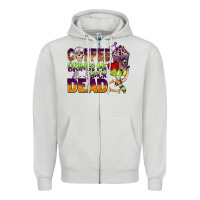 Dove Grey coffee brings me back dead Zipper Hoodie - BarkalooDesign