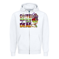White coffee brings me back dead Zipper Hoodie - BarkalooDesign