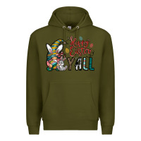 Army Green happy easter y all Premium Hoodie - CowhideDigitalArt