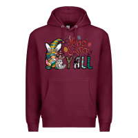 Burgundy happy easter y all Premium Hoodie - CowhideDigitalArt