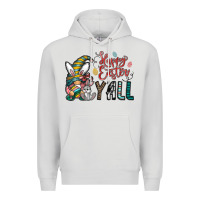 Dove Grey happy easter y all Premium Hoodie - CowhideDigitalArt