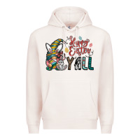 Pale Pink happy easter y all Premium Hoodie - CowhideDigitalArt