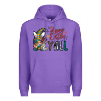 Purple happy easter y all Premium Hoodie - CowhideDigitalArt