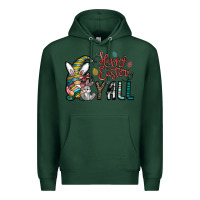 Sports Green happy easter y all Premium Hoodie - CowhideDigitalArt
