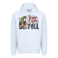 White happy easter y all Premium Hoodie - CowhideDigitalArt