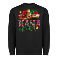 Black mama cita with sombrero hat and roses Heavyweight Sweatshirt - Artiststas