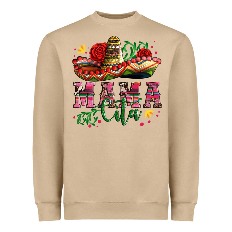 Mama Cita With Sombrero Hat And Roses Heavyweight Sweatshirt by Artiststas | Teevron