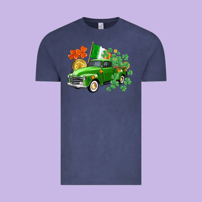 Western St. Patrick's Day Truck Vintage Tee Designed By Cowgirlartshop