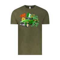 Vintage Olive Western St. Patrick's Day truck Vintage Tee - CowGirlArtShop