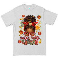 Dove Grey santa favorite banker afro messy bun Premium Tee - texasbilliewilder