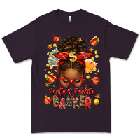 Plum santa favorite banker afro messy bun Premium Tee - texasbilliewilder