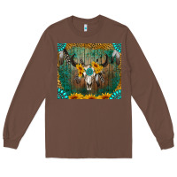 Chestnut boho bullskull Long Sleeve Tee - RanaPortraitStore