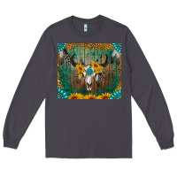 Smoke boho bullskull Long Sleeve Tee - RanaPortraitStore