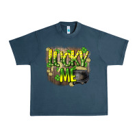 Midnight Navy lucky me st. patricks day Urban Heavy Tee - HowdyJamesFarm