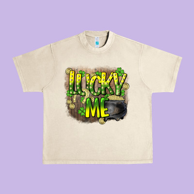 Lucky Me St. Patricks Day Urban Heavy Tee Designed By Howdyjamesfarm
