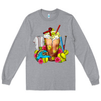 Heather Grey Softball Frappe Coffee Long Sleeve Tee - FaDigitalArtStudio
