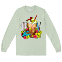Matcha Softball Frappe Coffee Long Sleeve Tee - FaDigitalArtStudio