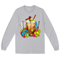 Moon Dust Softball Frappe Coffee Long Sleeve Tee - FaDigitalArtStudio