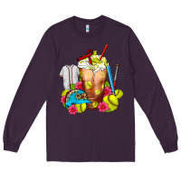 Plum Softball Frappe Coffee Long Sleeve Tee - FaDigitalArtStudio