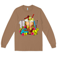 Toasted Coconut Softball Frappe Coffee Long Sleeve Tee - FaDigitalArtStudio
