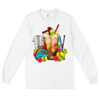 White Softball Frappe Coffee Long Sleeve Tee - FaDigitalArtStudio