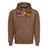 Chestnut peace love halloween Zipper Hoodie - BarkalooDesign