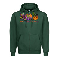 Sports Green peace love halloween Zipper Hoodie - BarkalooDesign