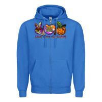 True Royal peace love halloween Zipper Hoodie - BarkalooDesign